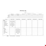 Customize Your Fitness routine with Our Workout Template - Improve Press and Weight example document template