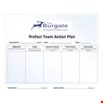 Perfect Team Action Plan Template example document template