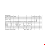 Depreciation Schedule Format Template example document template