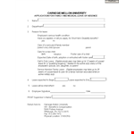 Leave Of Absence Template - Request Time Off for Employees | Family Member Leave example document template 
