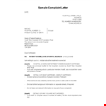 Complaint Letter Template | Hospital Patient Complaints | Easy to Use example document template