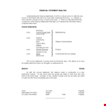 Financial Income Statement Analysis Example example document template