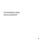Enterprise Risk Management Organizational Chart Template example document template