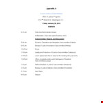 Scientific Advisory Board Meeting: Justice Subcommittee Agenda example document template