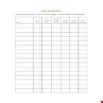 Get Debt-Free Faster with Our Monthly Debt Snowball Spreadsheet example document template