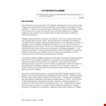 It Strategic Action Plan Pdf Template Download Lagzcauqt example document template