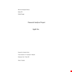 Financial Analysis Project Report Template example document template