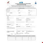 Job Training Application Form Template - Apply for Office or Regional Positions example document template