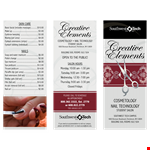 Creative Elements Salon Price List - Find Affordable Prices for Color and Foils example document template