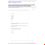 Professional Resignation Letter Template - Draft a Polite Resignation example document template