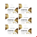 Event Name Tag Templates for Joanna and Attendees example document template
