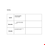 Free Smart Goals Template | Achieve Your Objectives Easily example document template