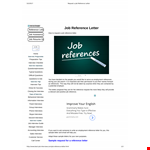 Request For Recommendation Letter For Job example document template