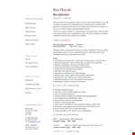 Office Receptionist Job Description example document template