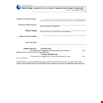 Disruptive Student Behavior Incident Report Template - Submit Incident to the Director example document template