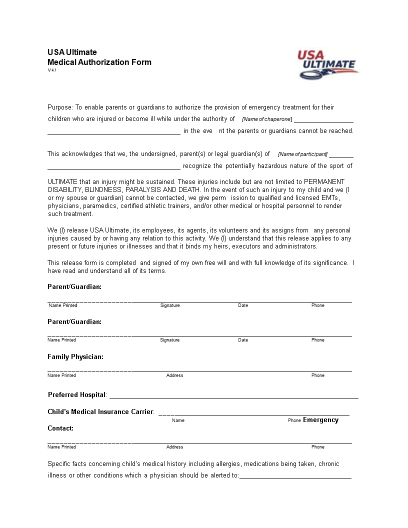 Medical Authorization Form medical-authorization-form
