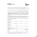 Medical Authorization Form example document template