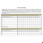 Monthly Project Schedule Template example document template