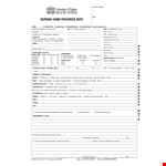 Example Of Nursing Note example document template