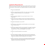 Phone Interview Example example document template
