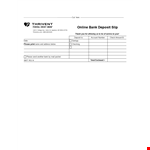 Online Deposit Slip Template for Easy Banking | Deposit Slip Template example document template