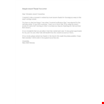Simple Award Thank You Letter example document template