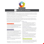 Research Agenda Example example document template