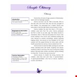 Sample Obituary for Donna - Honoring the Life and Legacy of a Beloved Mother and Cherished Friend example document template 