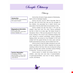 Sample Obituary for Donna - Honoring the Life and Legacy of a Beloved Mother and Cherished Friend example document template