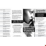 Domestic Violence Program Brochure example document template
