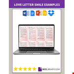 Love letters That Make Him Smile example document template 