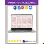 Love letters That Make Him Smile example document template