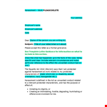 File a Strong Grievance Letter for Harassment | Protected Rights example document template