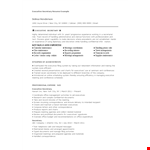 Professional Executive Secretary Resume example document template