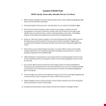 Corporate Smart Goals Example example document template