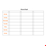 Free Printable Chore Chart Template for Kids | Monday-Friday Schedule example document template