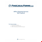 Cleaning Services Bid Template for Offices example document template
