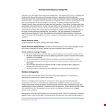 Maricopa Hr Strategic Plan Outline: Resources for Human example document template