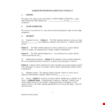 Professional Contract Service Template example document template