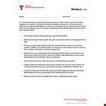 Workout Template for Newfoundland and Labrador example document template