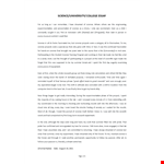 Sample College Essay example document template 