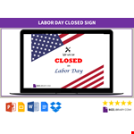 Closed on Labor Day example document template