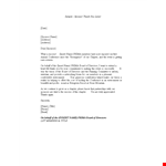 Thank You Letter for Members & Sponsors example document template