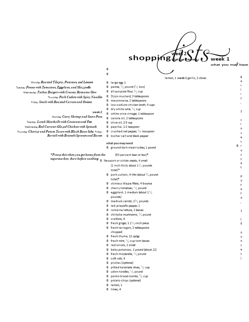 Meal Plan Shopping List Template easy-meal-plan-for-a-month-with-these-20-simple-ingredients-capsule