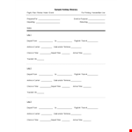 Sample Holiday Itinerary Template example document template