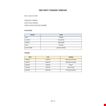 Party Itinerary Template example document template