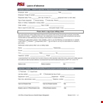 Leave of Absence Template - Request and Approval Form for Employee Leave example document template 