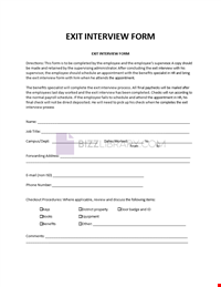 Exit Interview Form