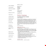 Customer Service Resume Template - Expertly Crafted for Effective Customer Handling | Dayjob example document template