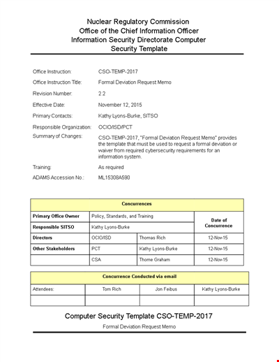 Formal Deviation Request Memo Template Format Download Ngowdrrw